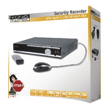SEC-DVR504 Beveiligings dvr met 500gb harde schijf Verpakking foto